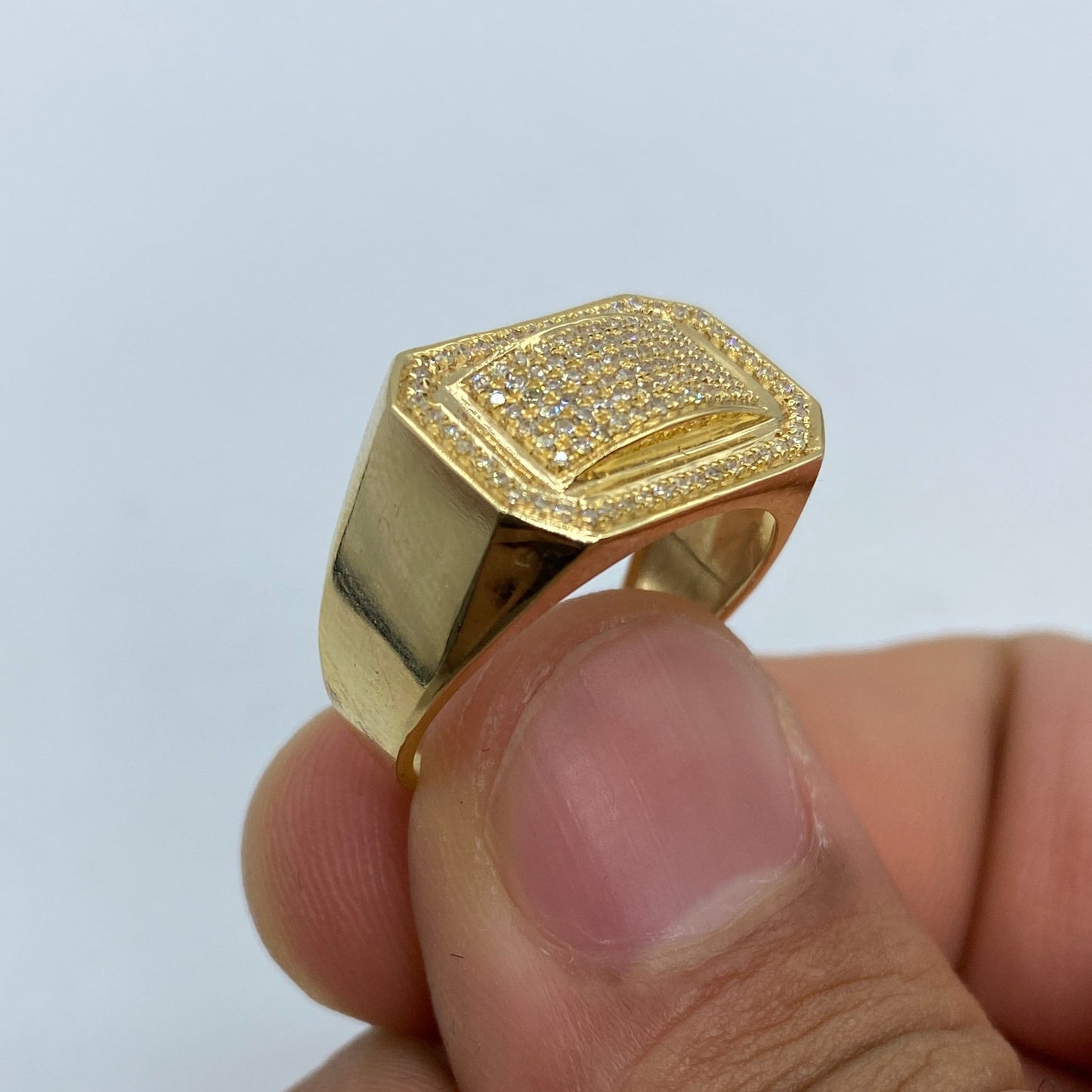 10K Rectangle Deluxe Diamond Ring