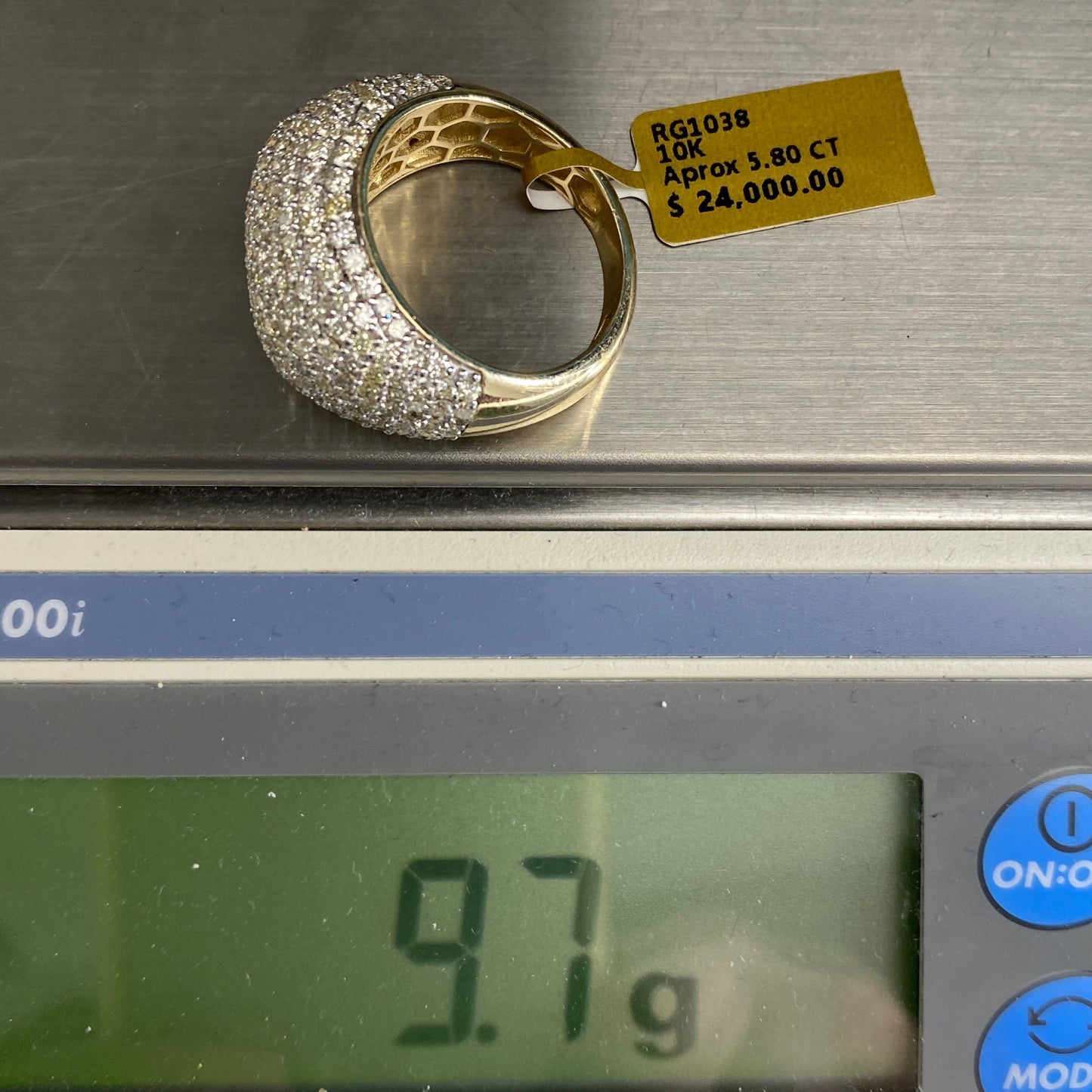 10K Dome Diamond Ring Style #1