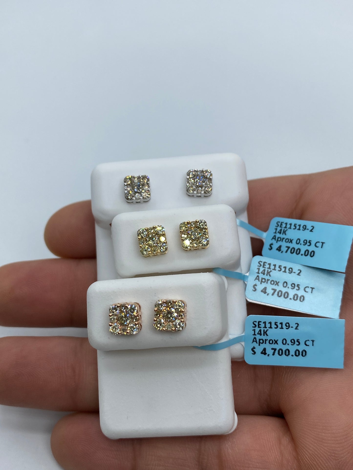 Square Stud Earrings Size #3
