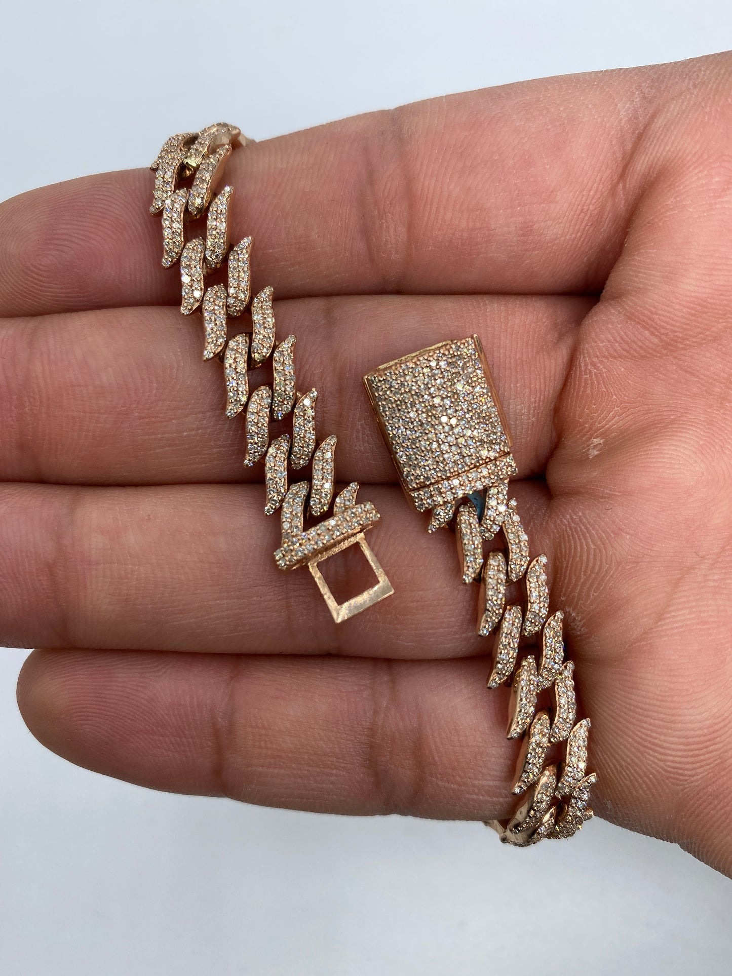 14K Cuban Thorn Bracelet 10mm, 8in