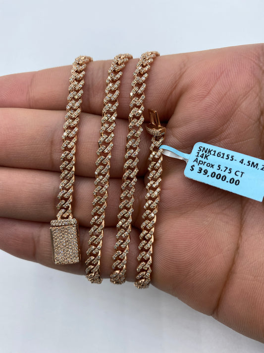 14K Cuban Chain 4.5mm, 22in