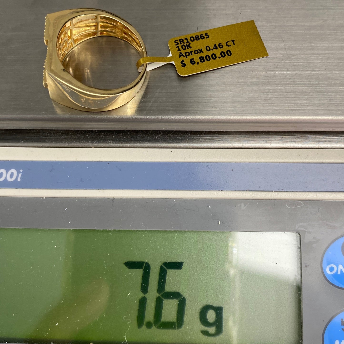 10K Rectangle Tetris Diamond Ring