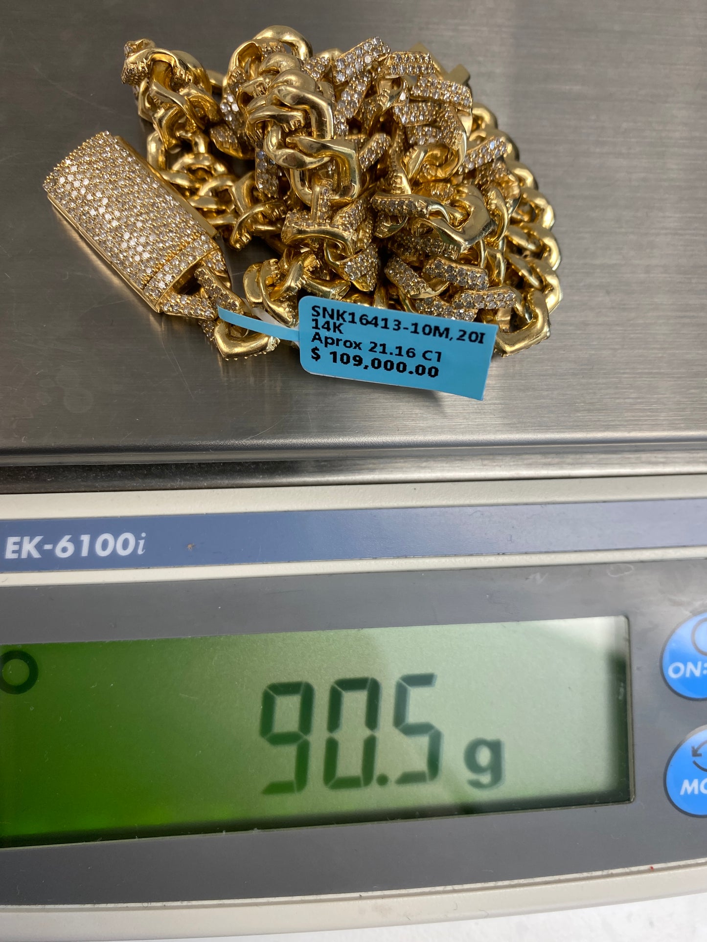 14K Cuban Chain 10mm, 20in