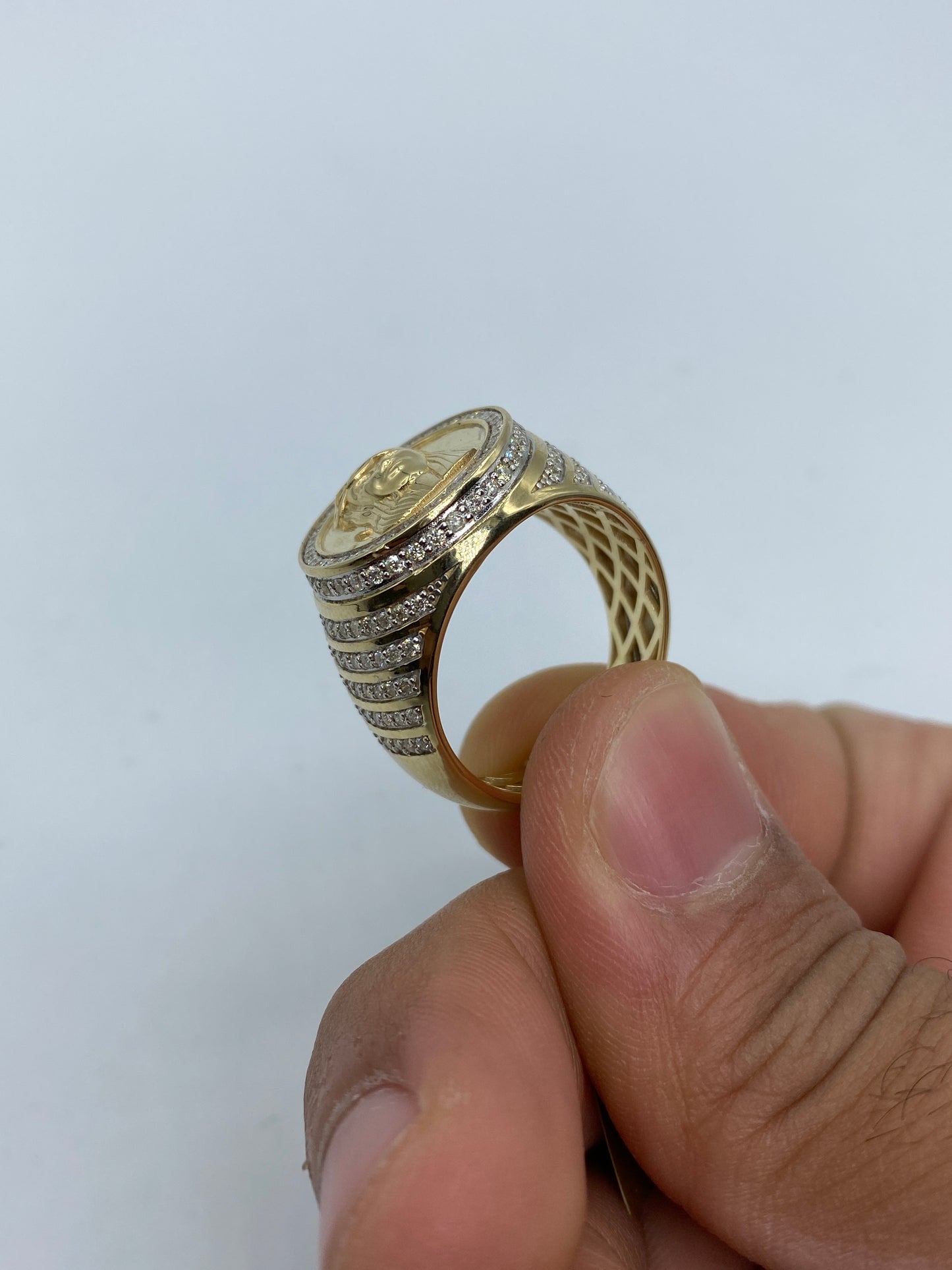 10K Jesus Face Ring