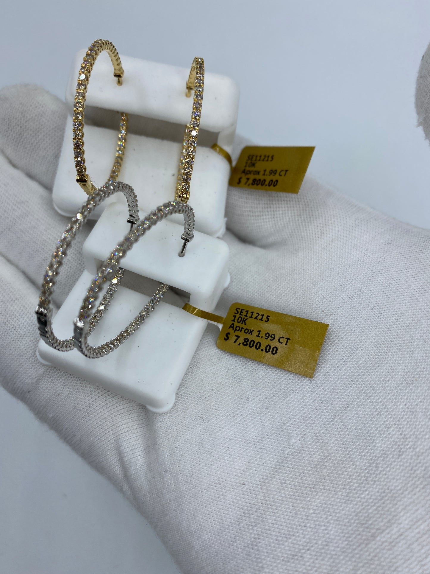 10K Large Circle Hoop Earrings