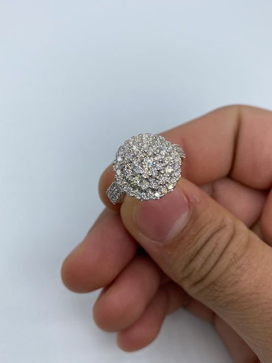 White Gold Circle Engagement Ring