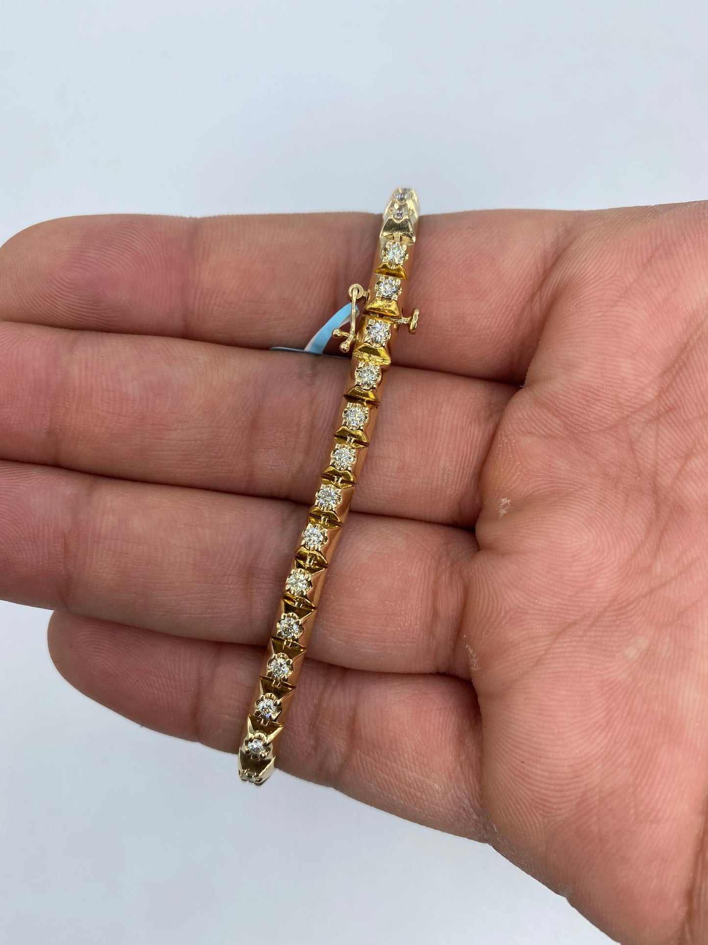 14K Castle Bracelet 5mm, 8in