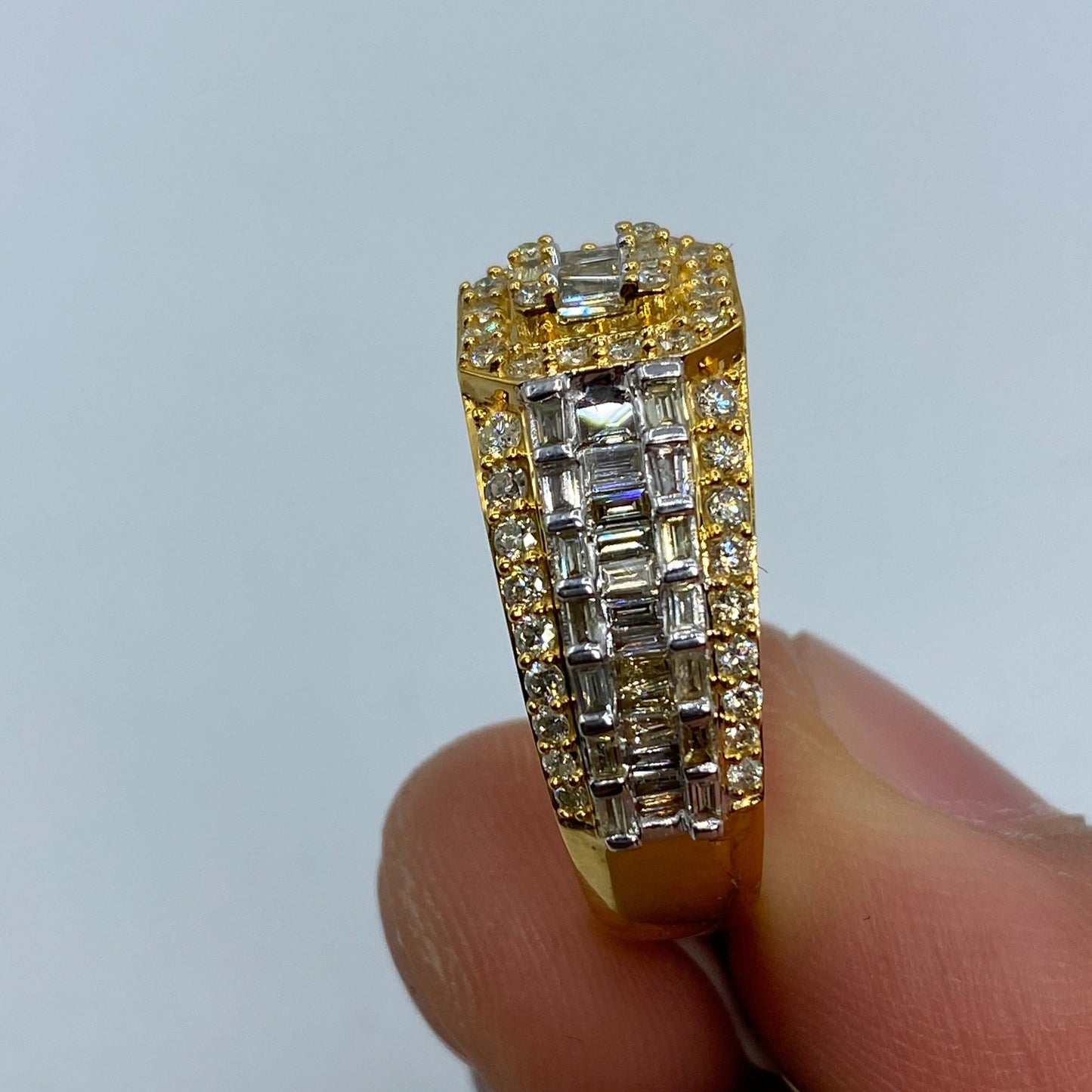 10K Diamond Baguette Ring Style #1