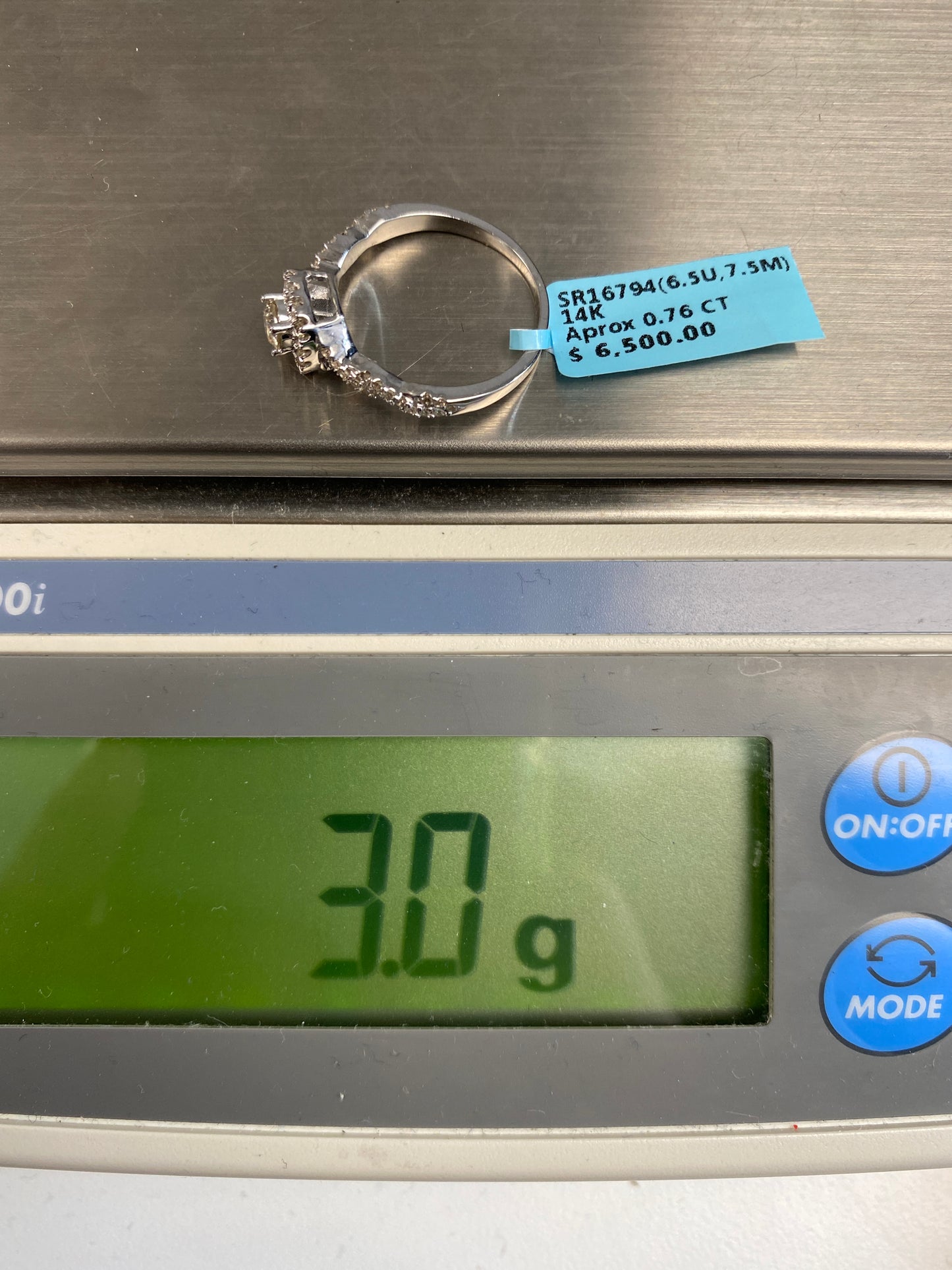 Large Center Stone Spiral Engagement Ring