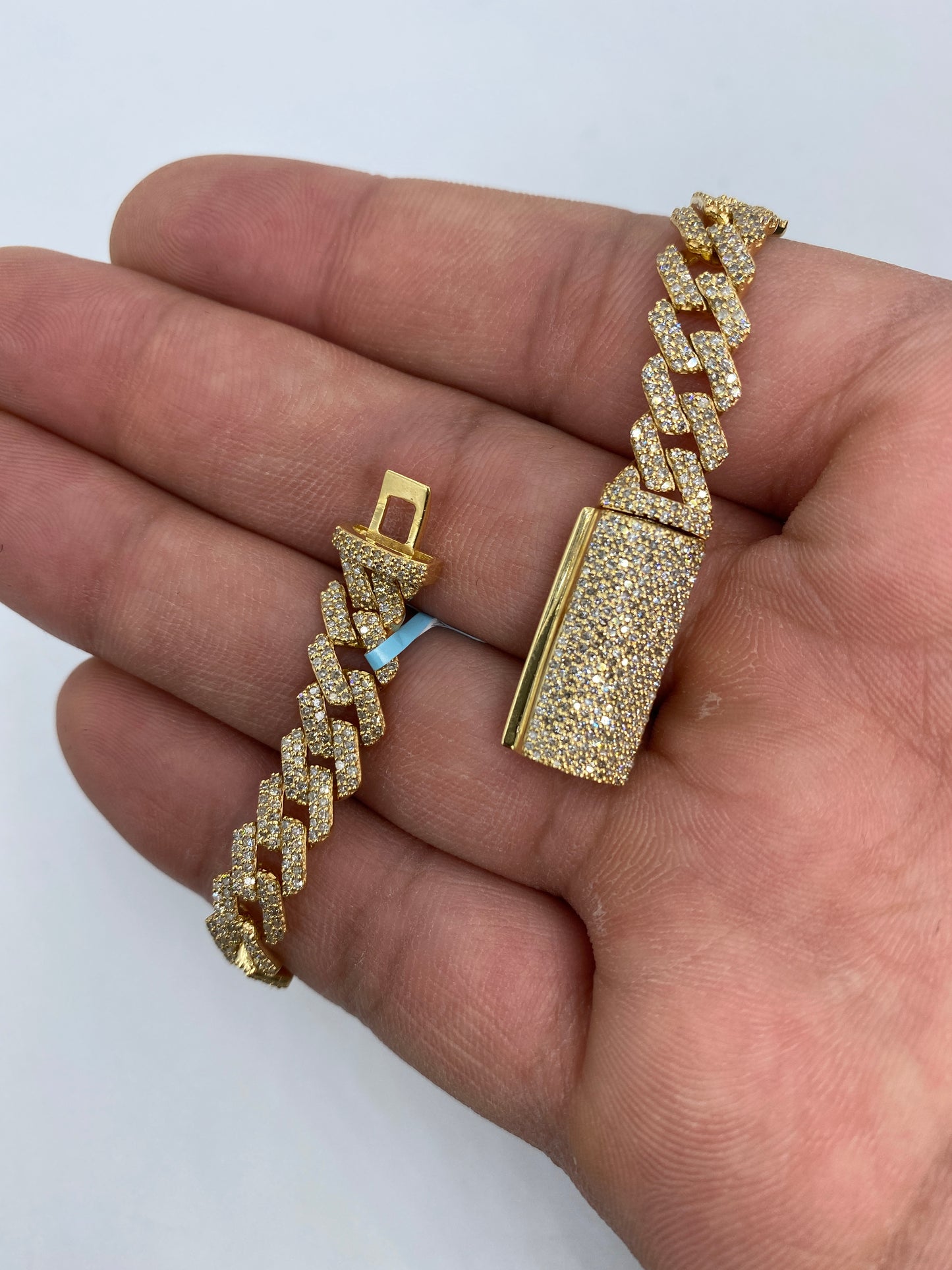 14K Cuban Bracelet 8mm, 7.5in