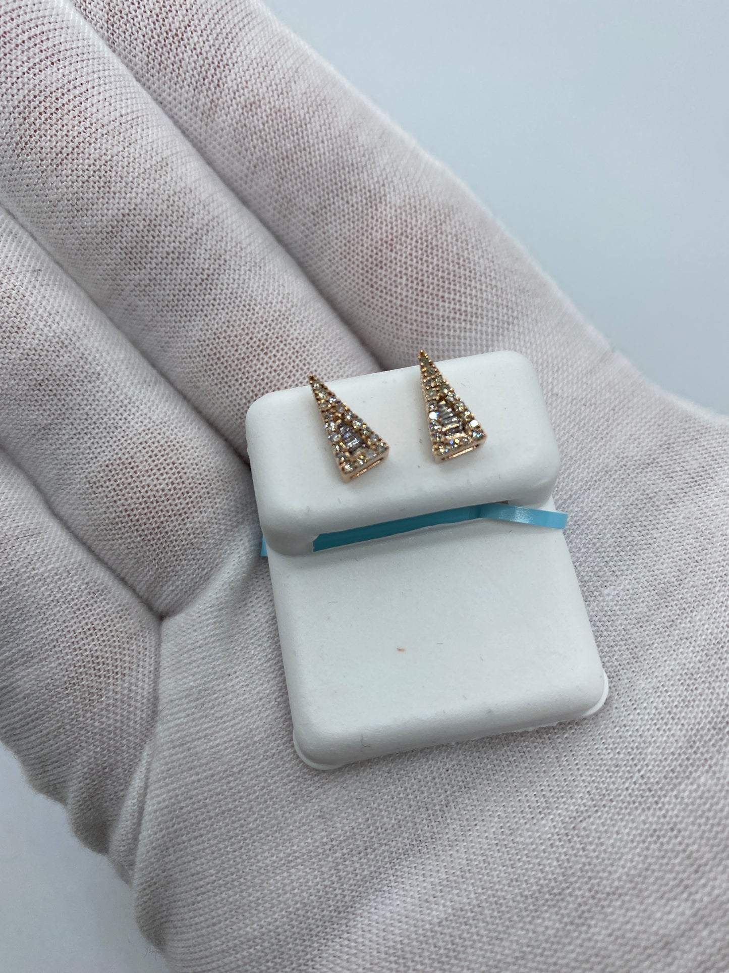 Isosceles Triangle Baguette Earrings