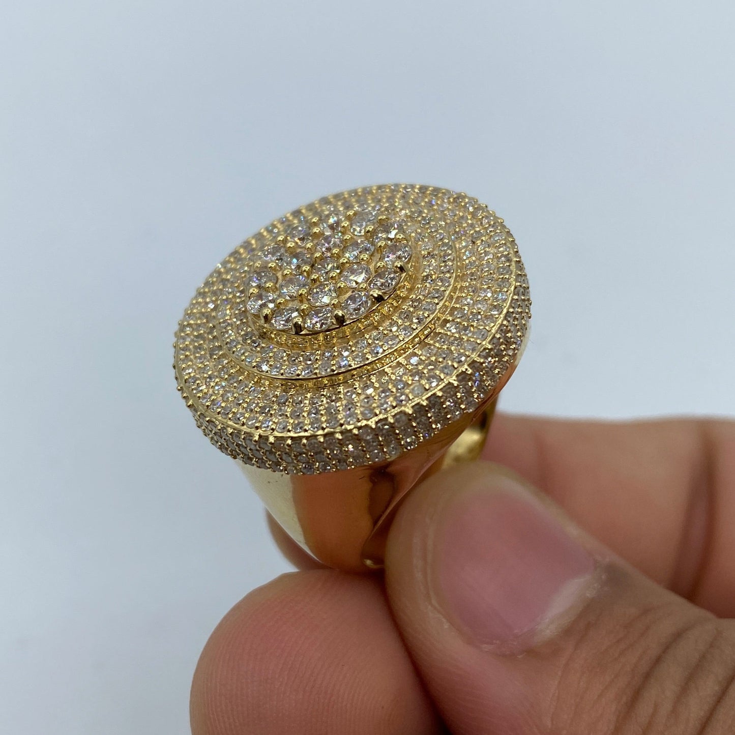 10K Circle Zeus Diamond Ring Size #1