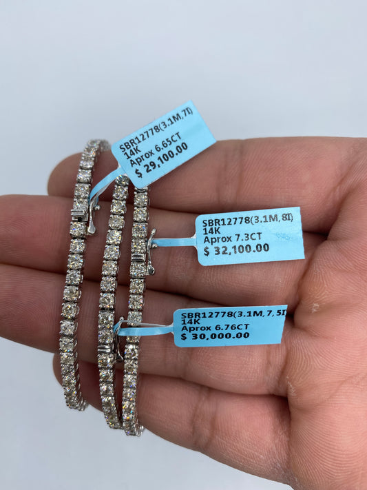 14K Tennis Bracelet 3.1mm