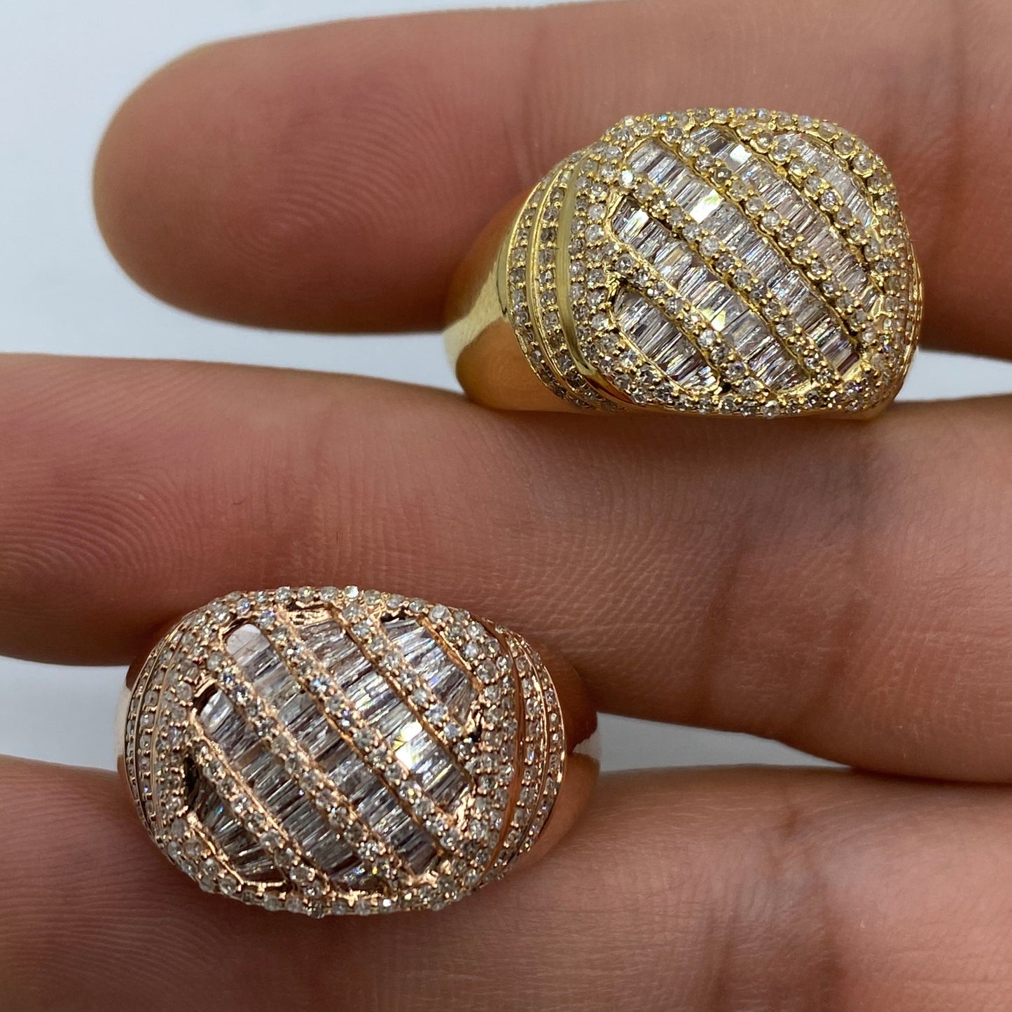 10K Diamond Baguette Ring Style #4