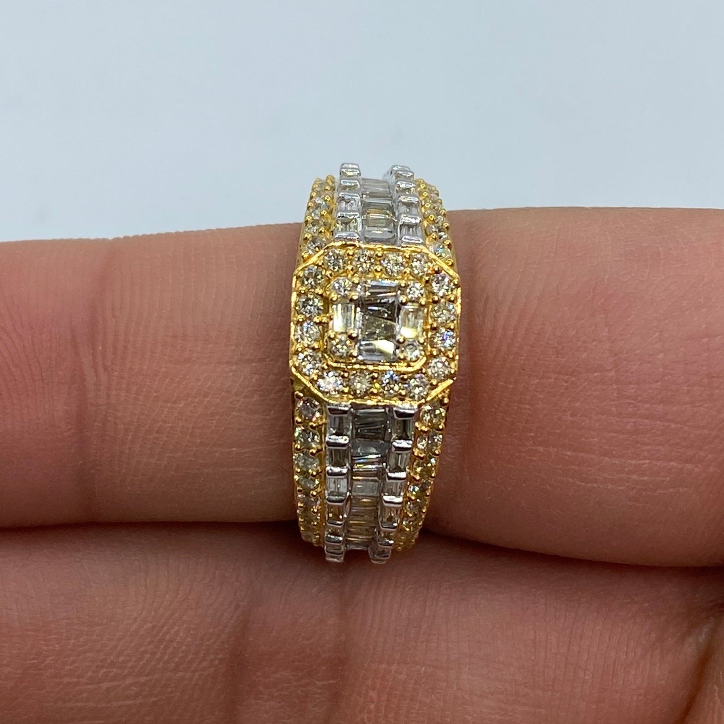 10K Diamond Baguette Ring Style #1