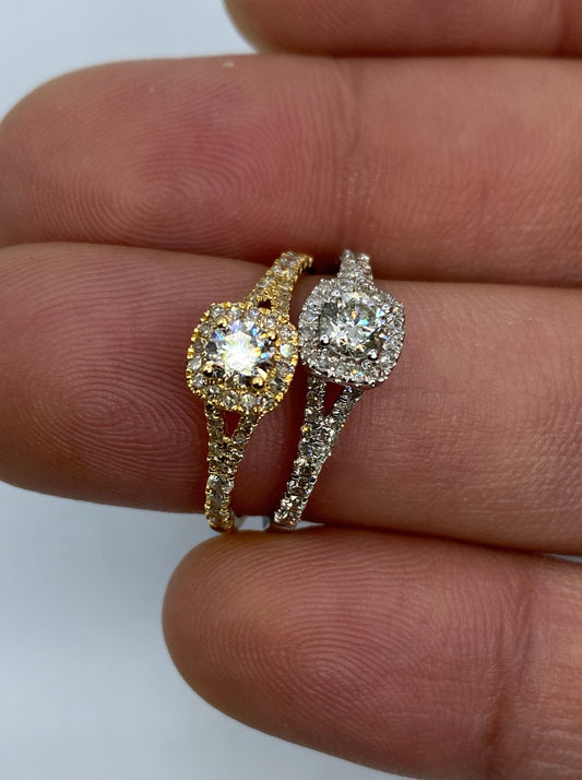 Large Center Stone Engagement Ring