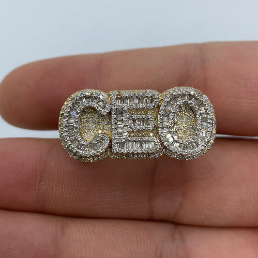 10K CEO Name Plate Diamond Ring