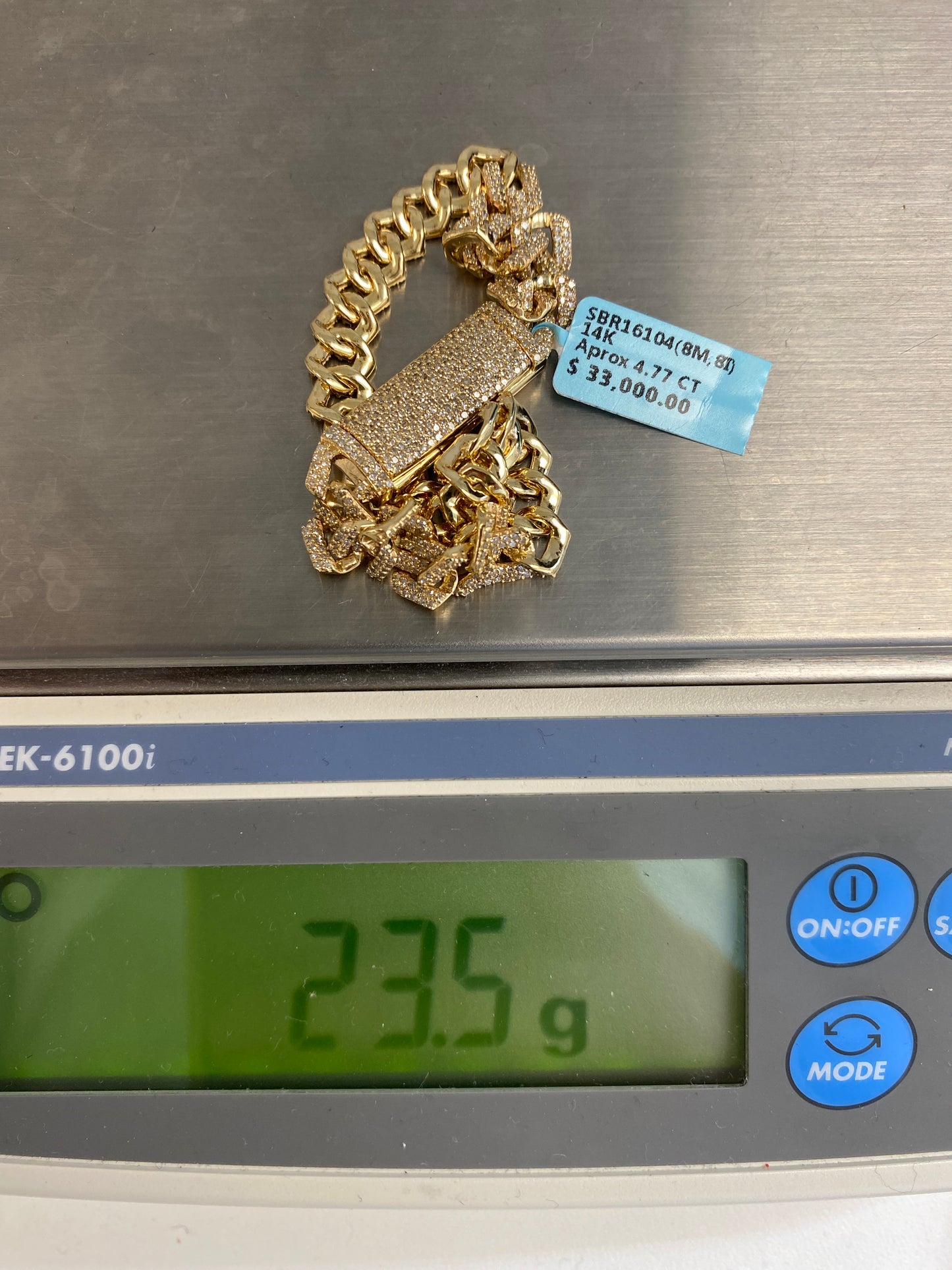 14K Cuban Bracelet 8mm, 8in