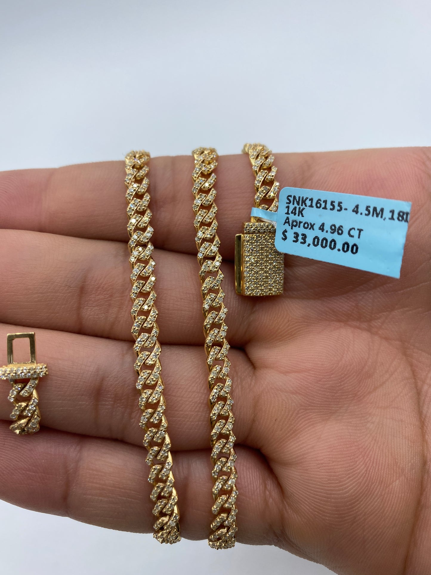 14K Cuban Chain 4.5mm, 18in