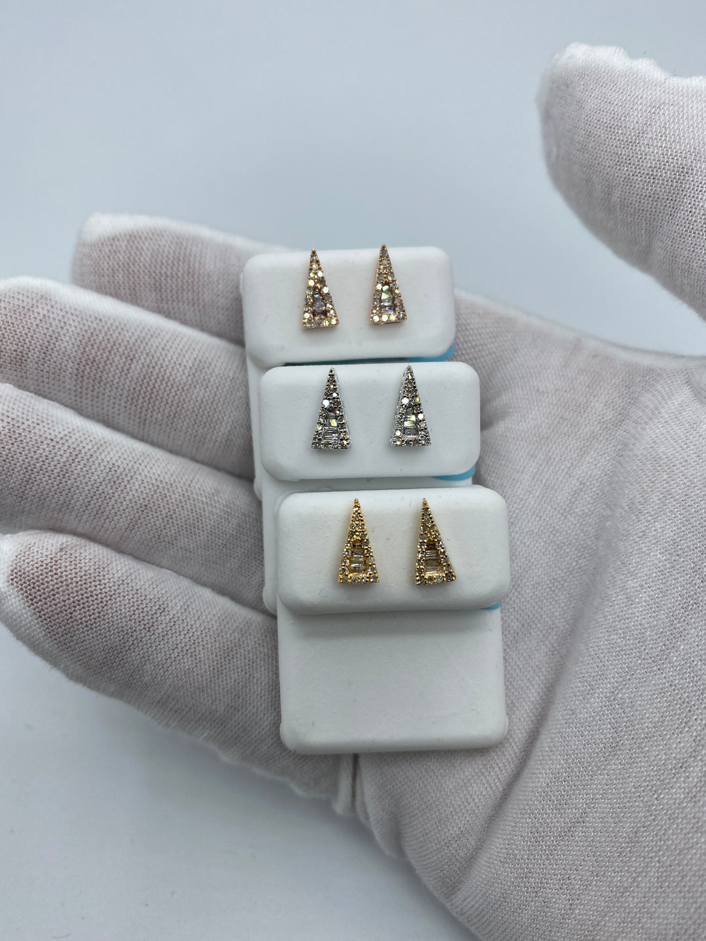 Isosceles Triangle Baguette Earrings