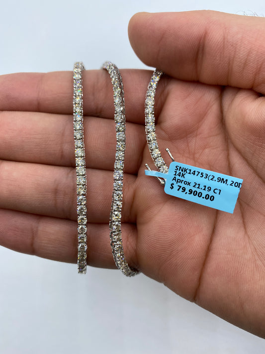 14K Tennis Chain 2.9mm, 20in