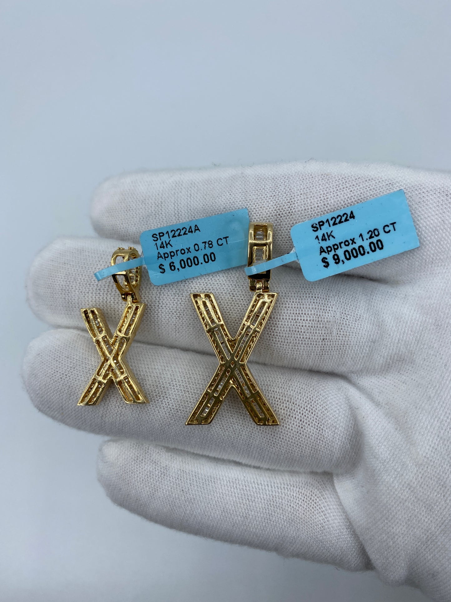 14K X Baguette Initial