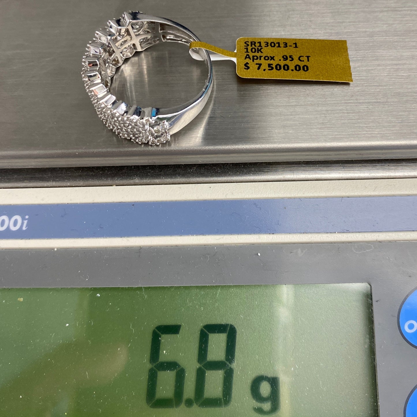 10K Double Cuban Link Diamond Ring