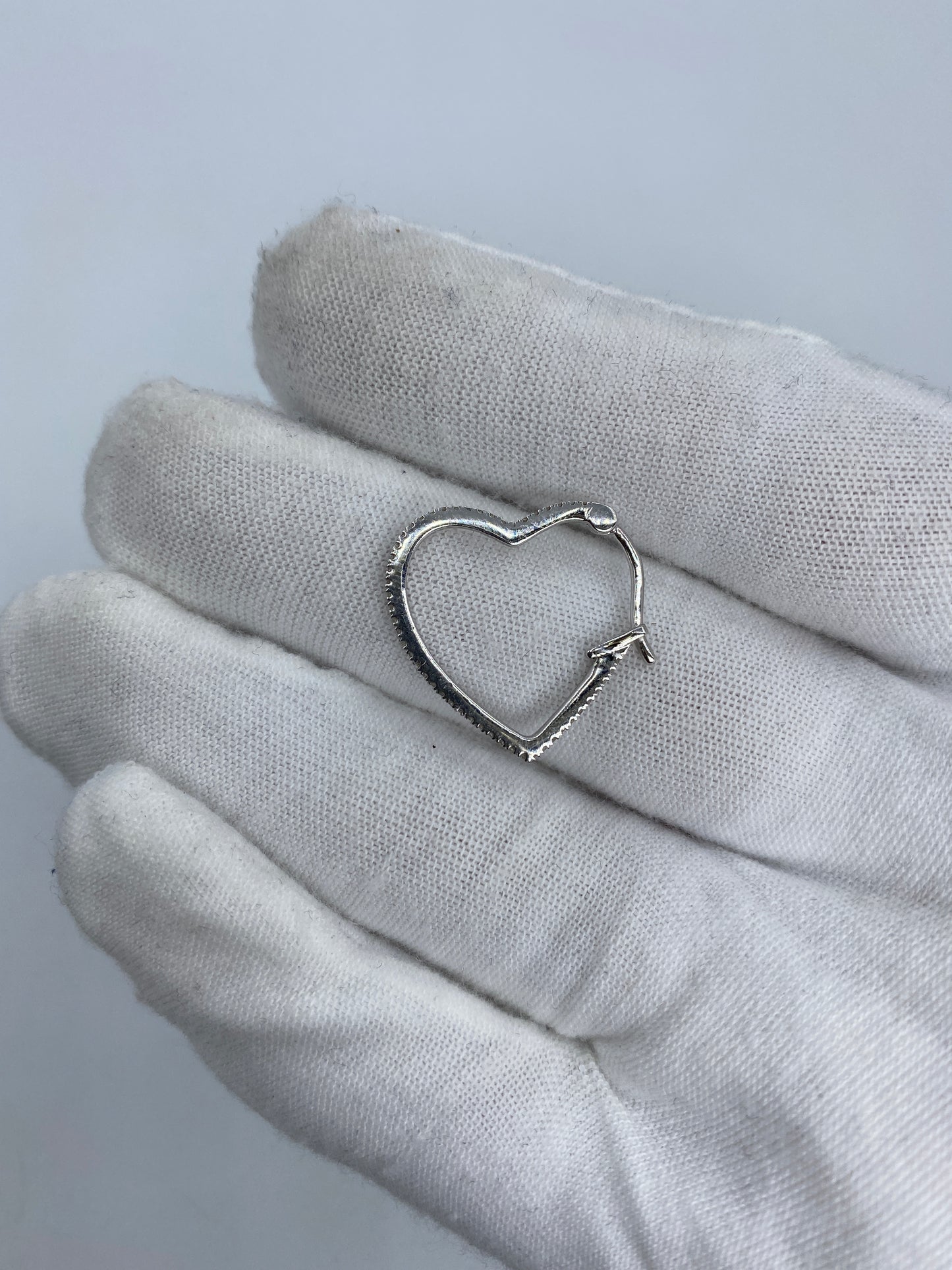 10K Heart Hoop Earrings