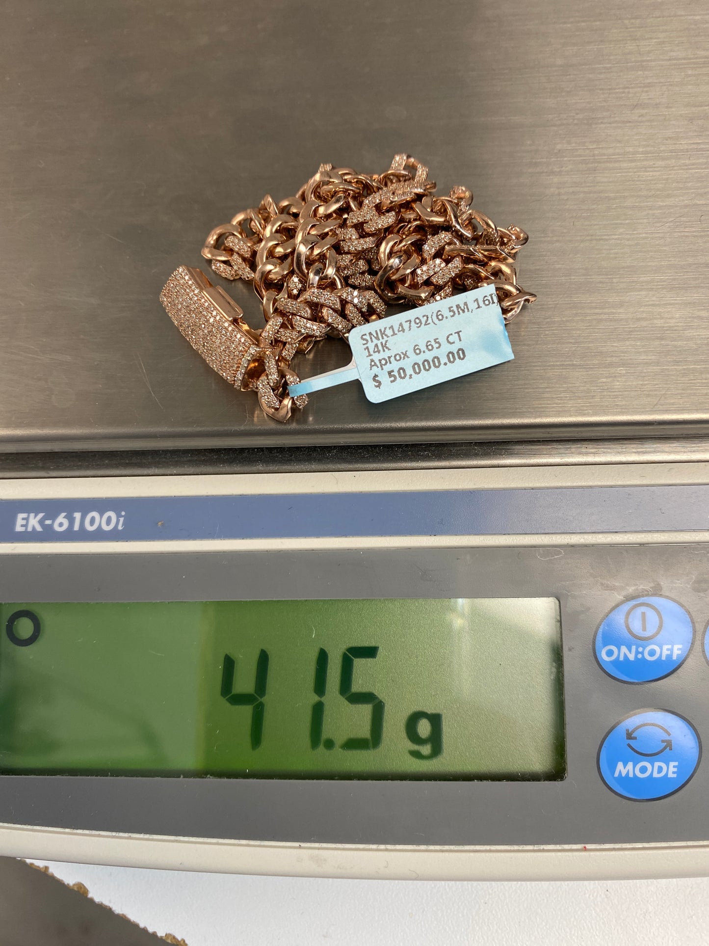 14K Cuban Chain 6.5mm, 16in