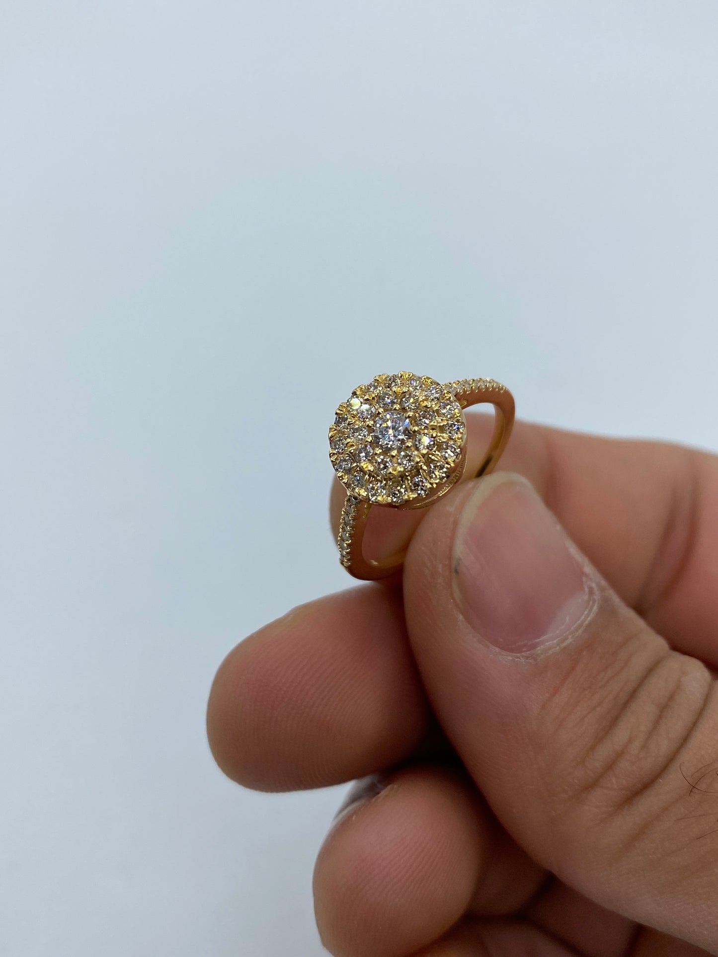 Circle Thin Band Engagement Ring