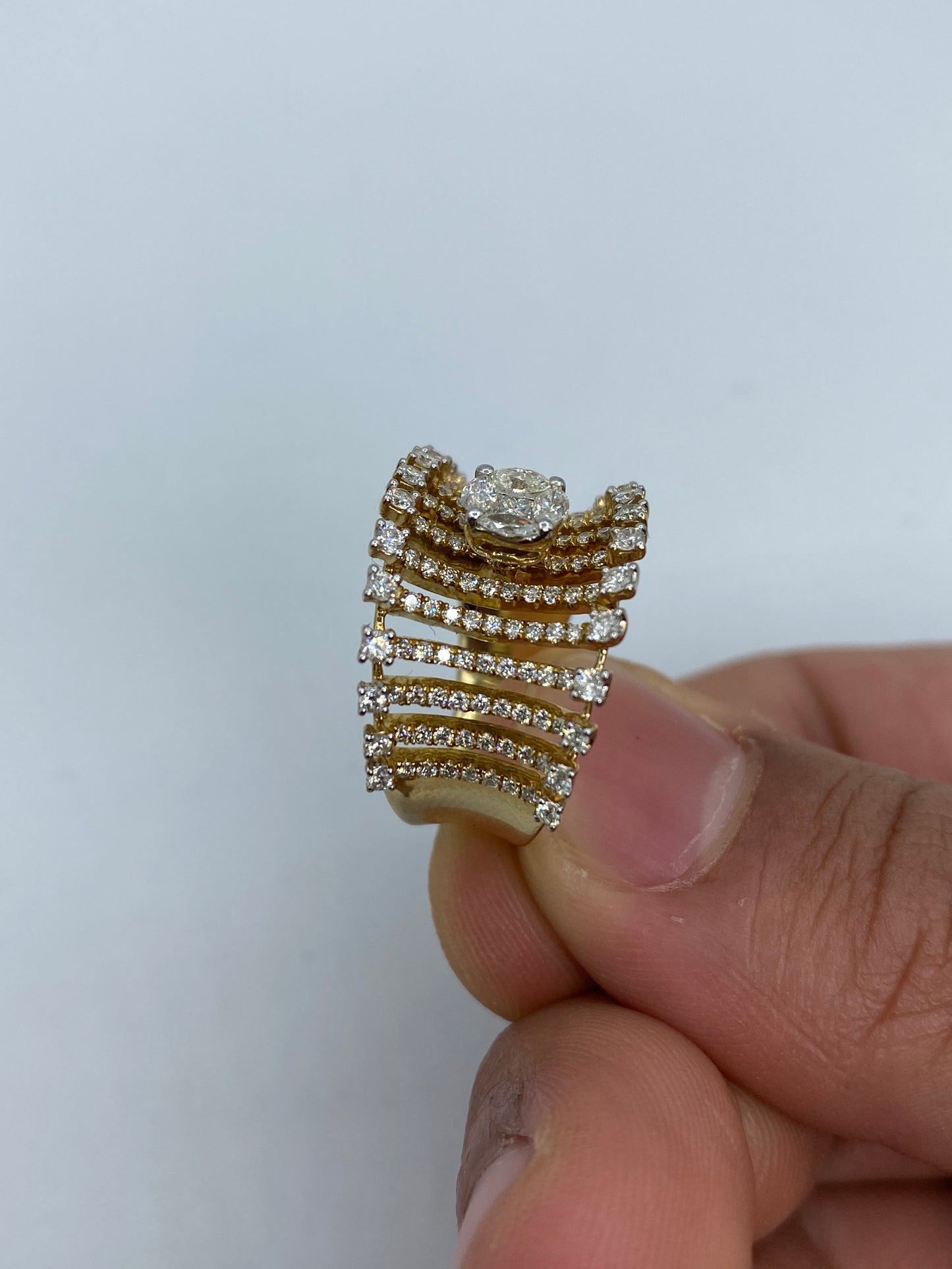 Open Ladies Ring Large Center Stone