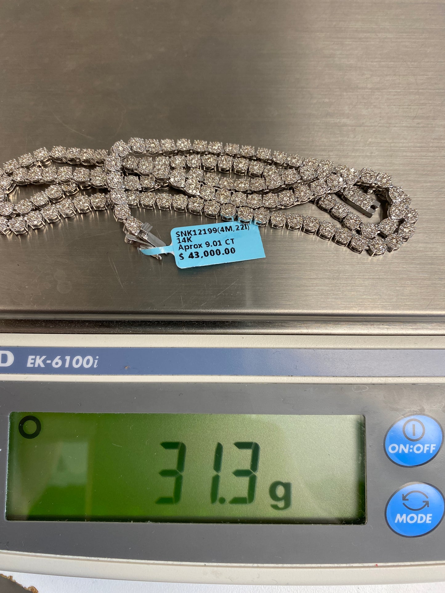 14K Tennis Chain 4mm, 22in