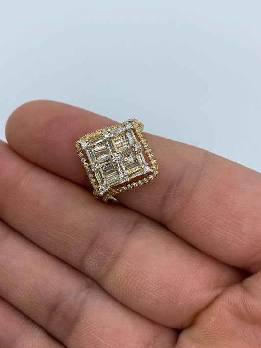 Large Diamond Baguette Ladies Ring