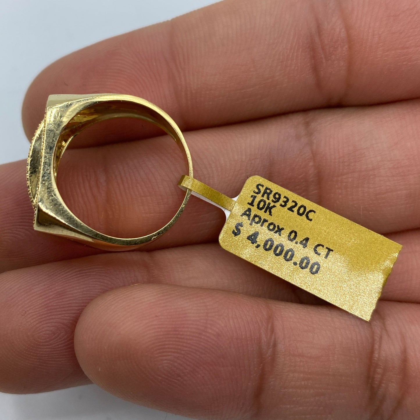 10K Rectangle Deluxe Diamond Ring