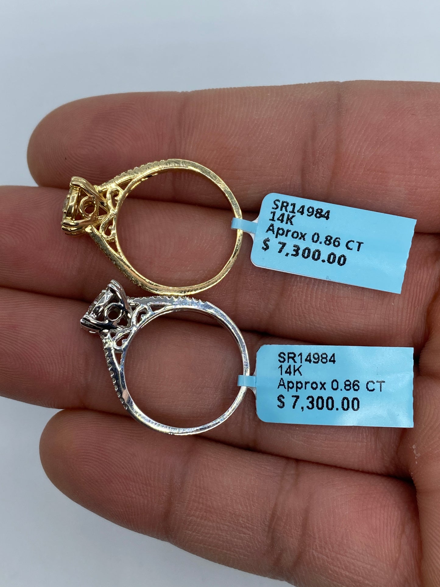 Square Flower Engagement Ring