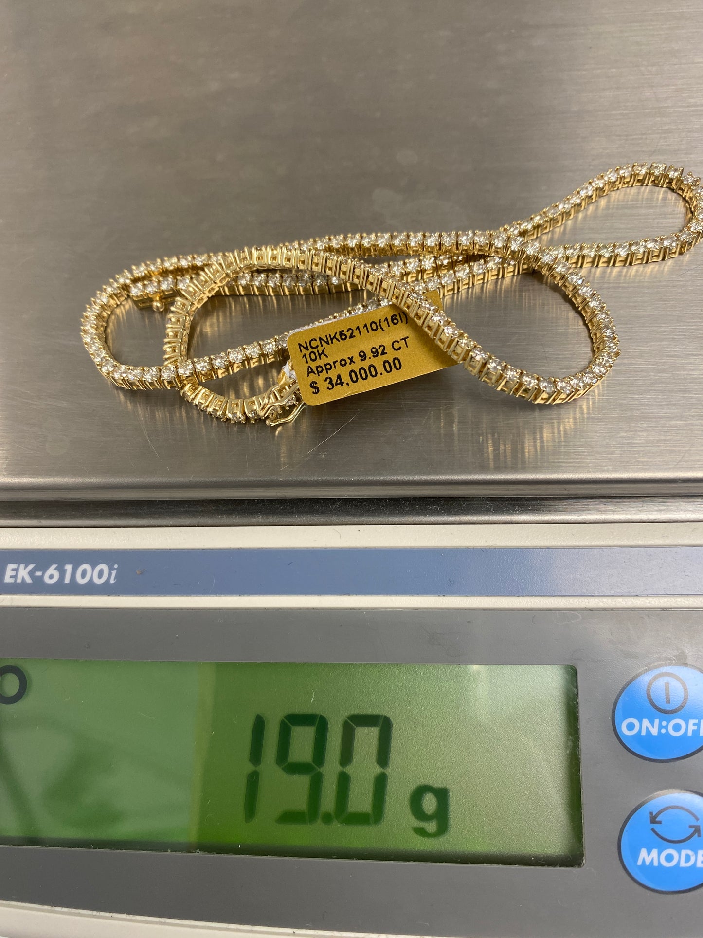 10K Tennis Chain 3mm, 16in