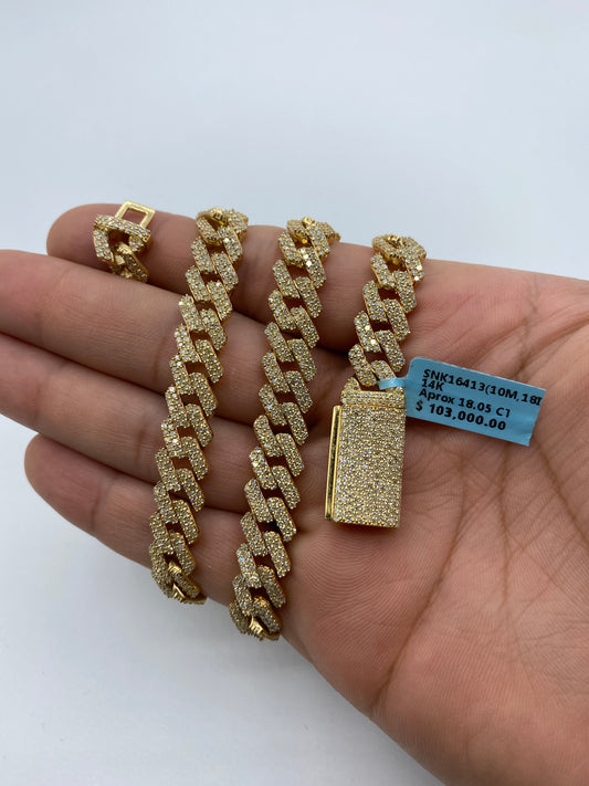 14K Cuban Chain 10mm, 18in