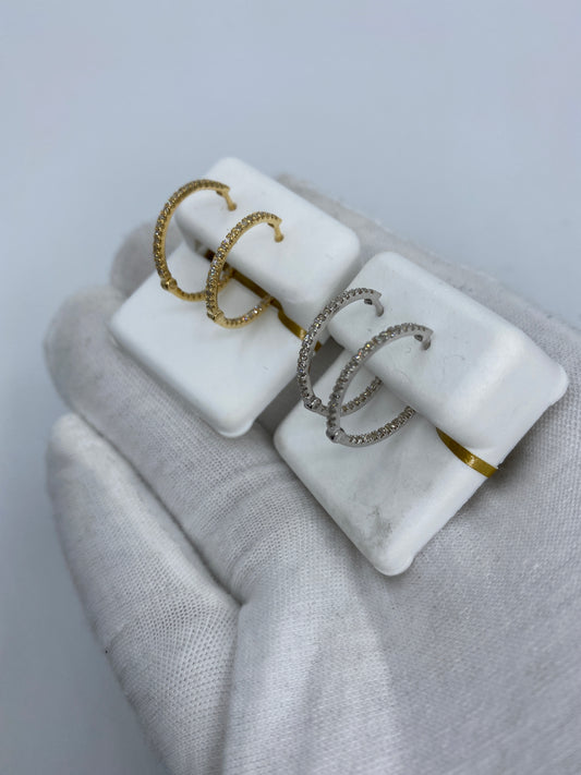 10K Small Circle Hoop Earrings