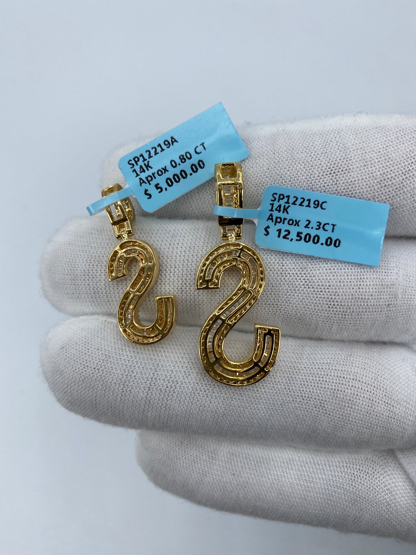 14K S Baguette Initial