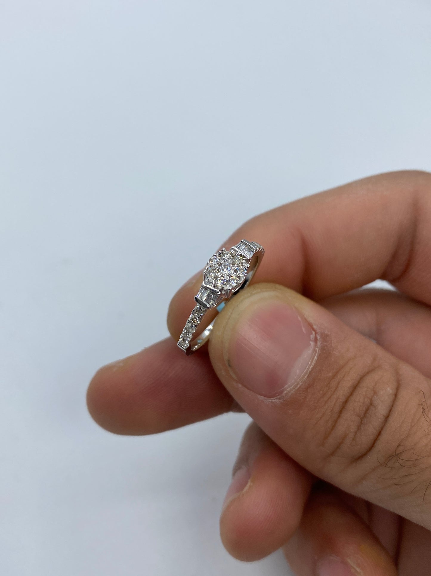 3 Stone Baguette Engagement Ring