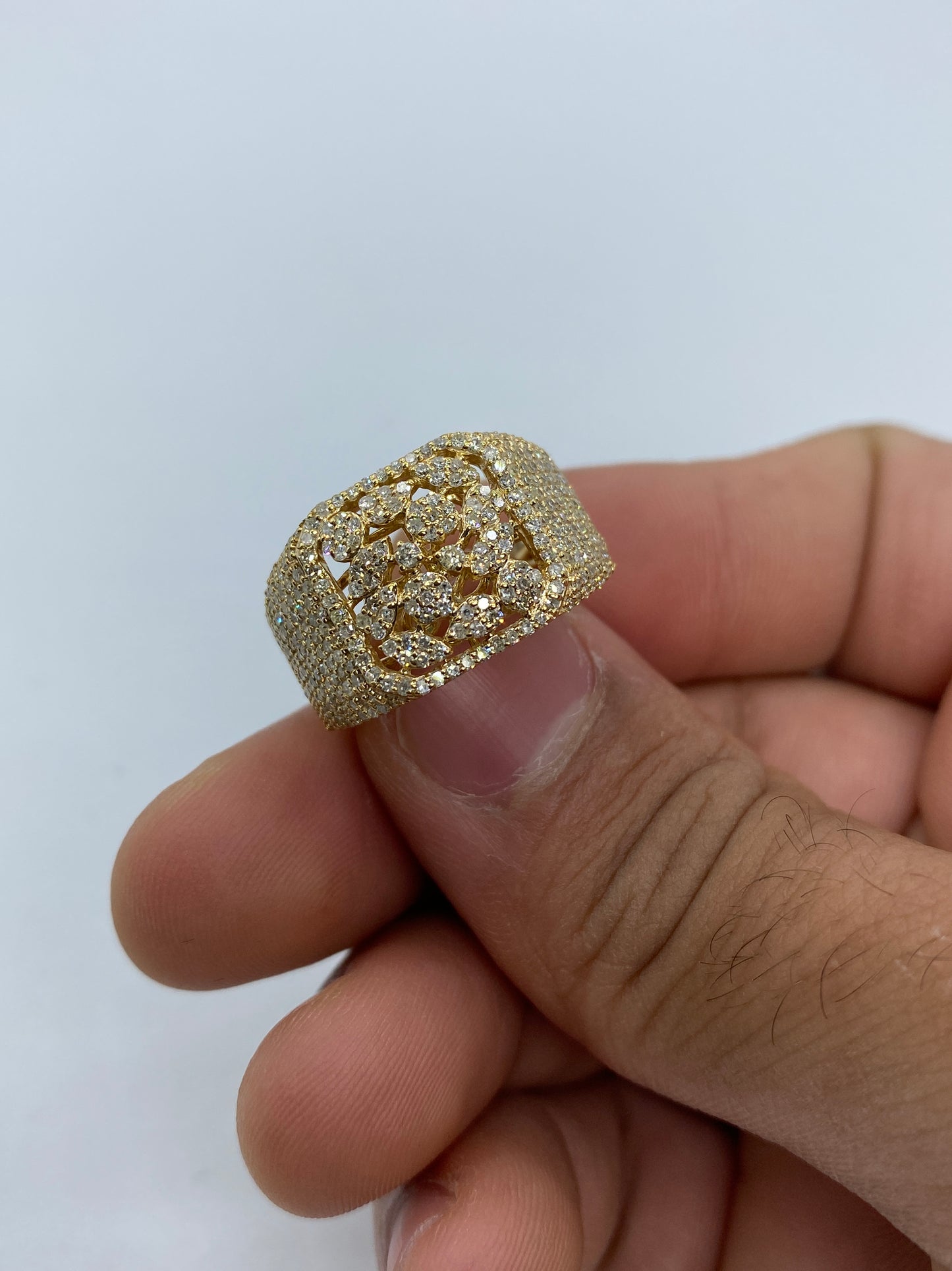 10K Floral Square Ring