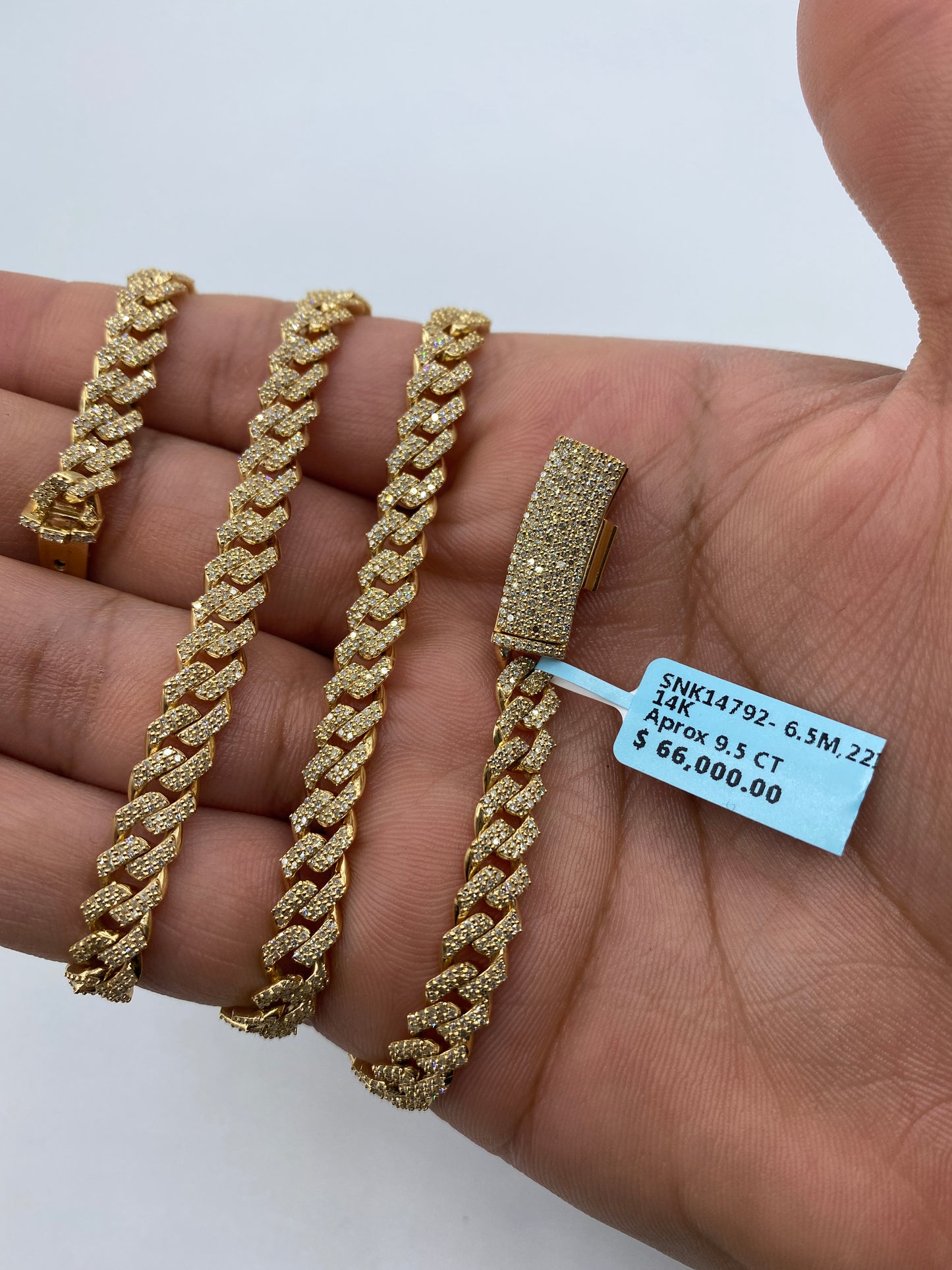 14K Cuban Chain 6.5mm, 22in