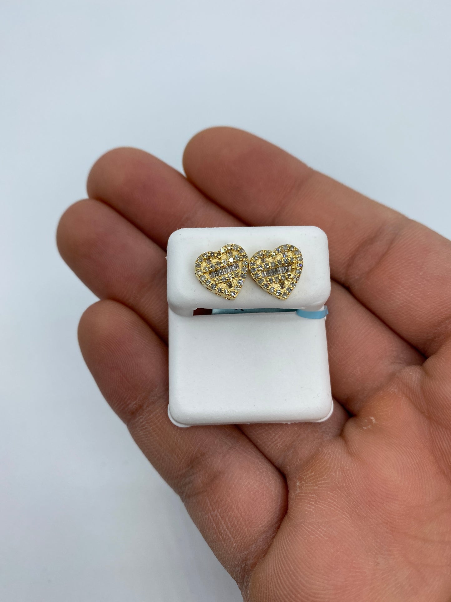 Heart Baguette Earrings