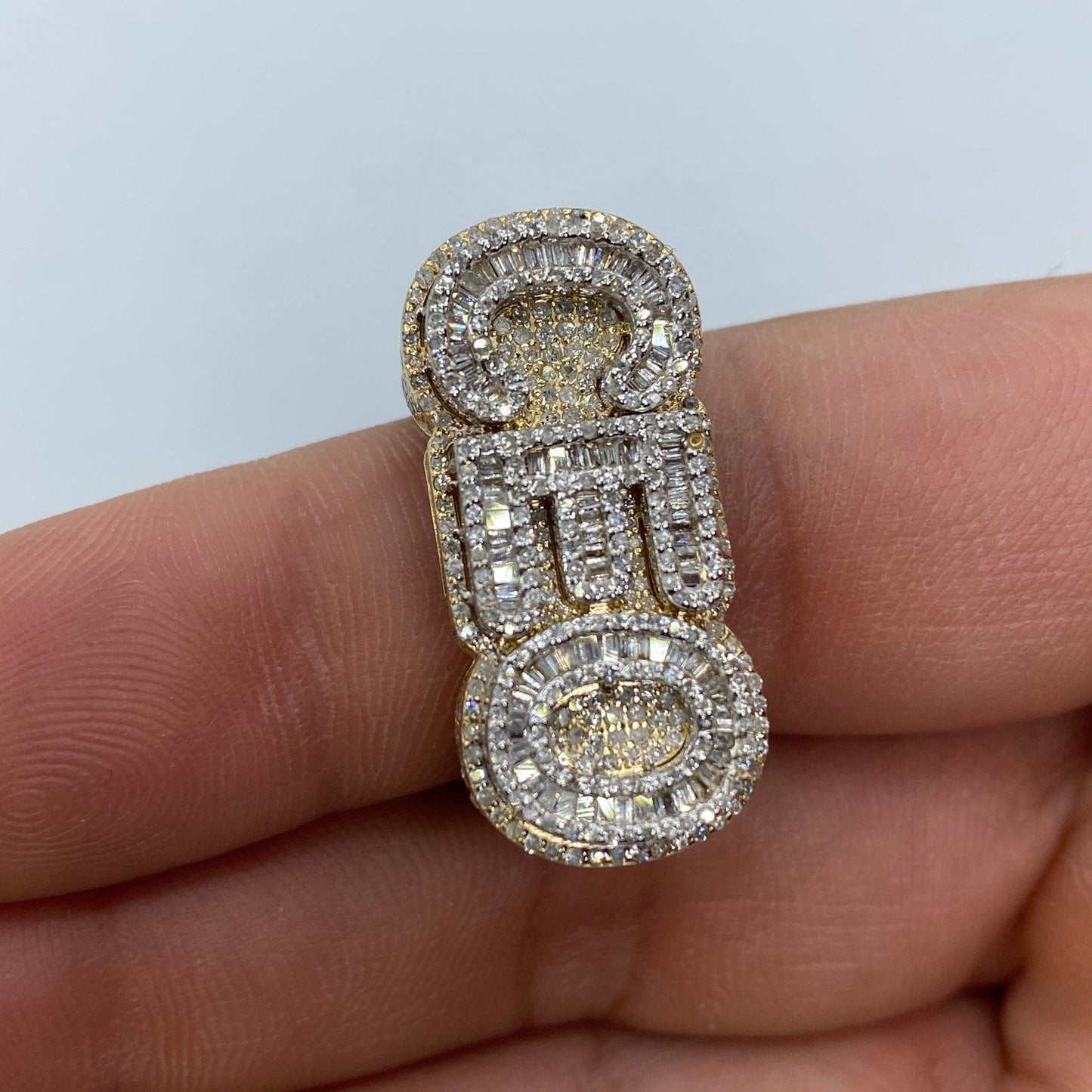 10K CEO Name Plate Diamond Ring