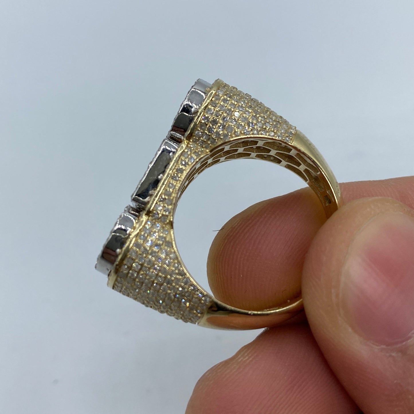 10K CEO Name Plate Diamond Ring