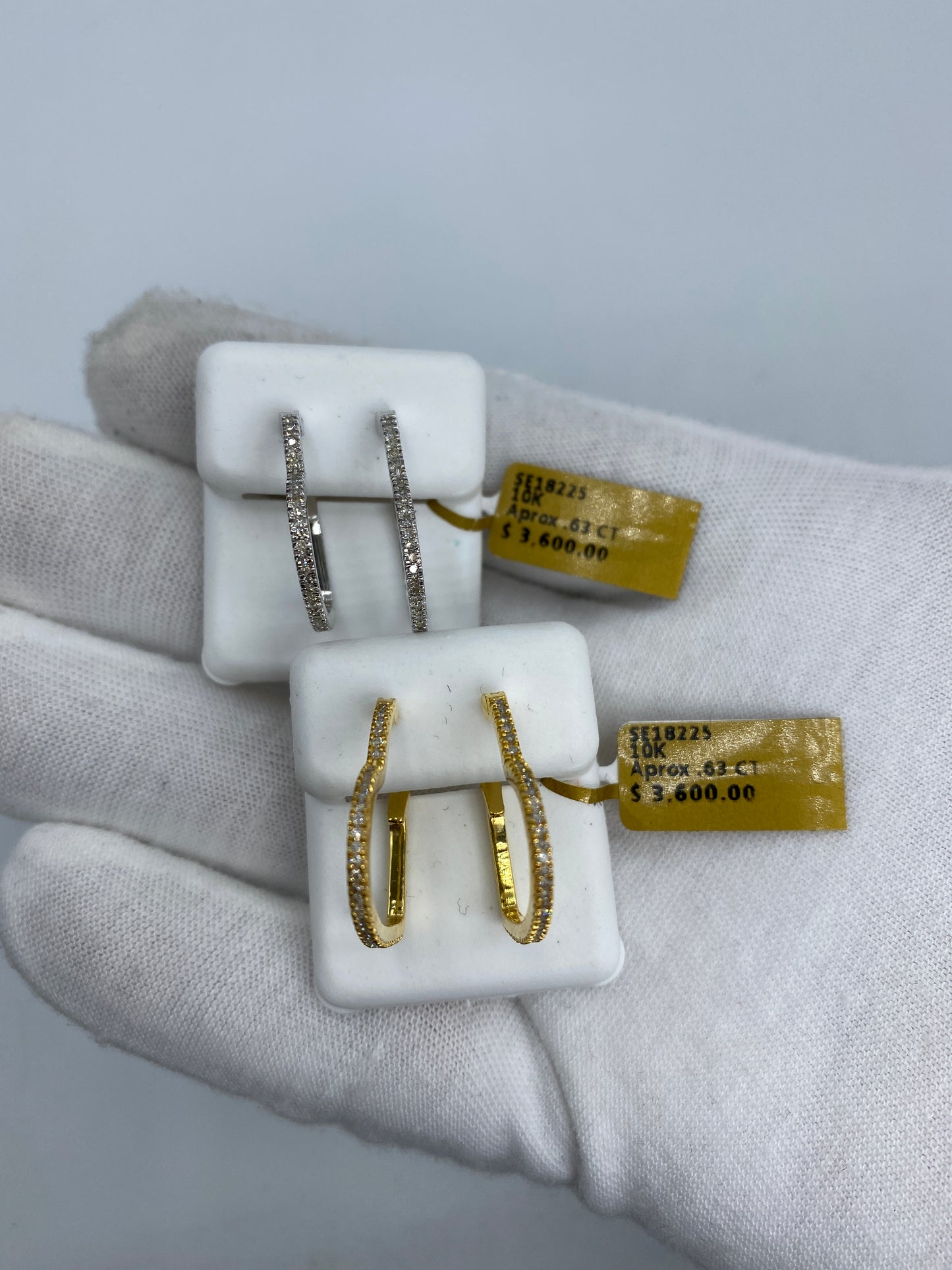 10K Heart Hoop Earrings