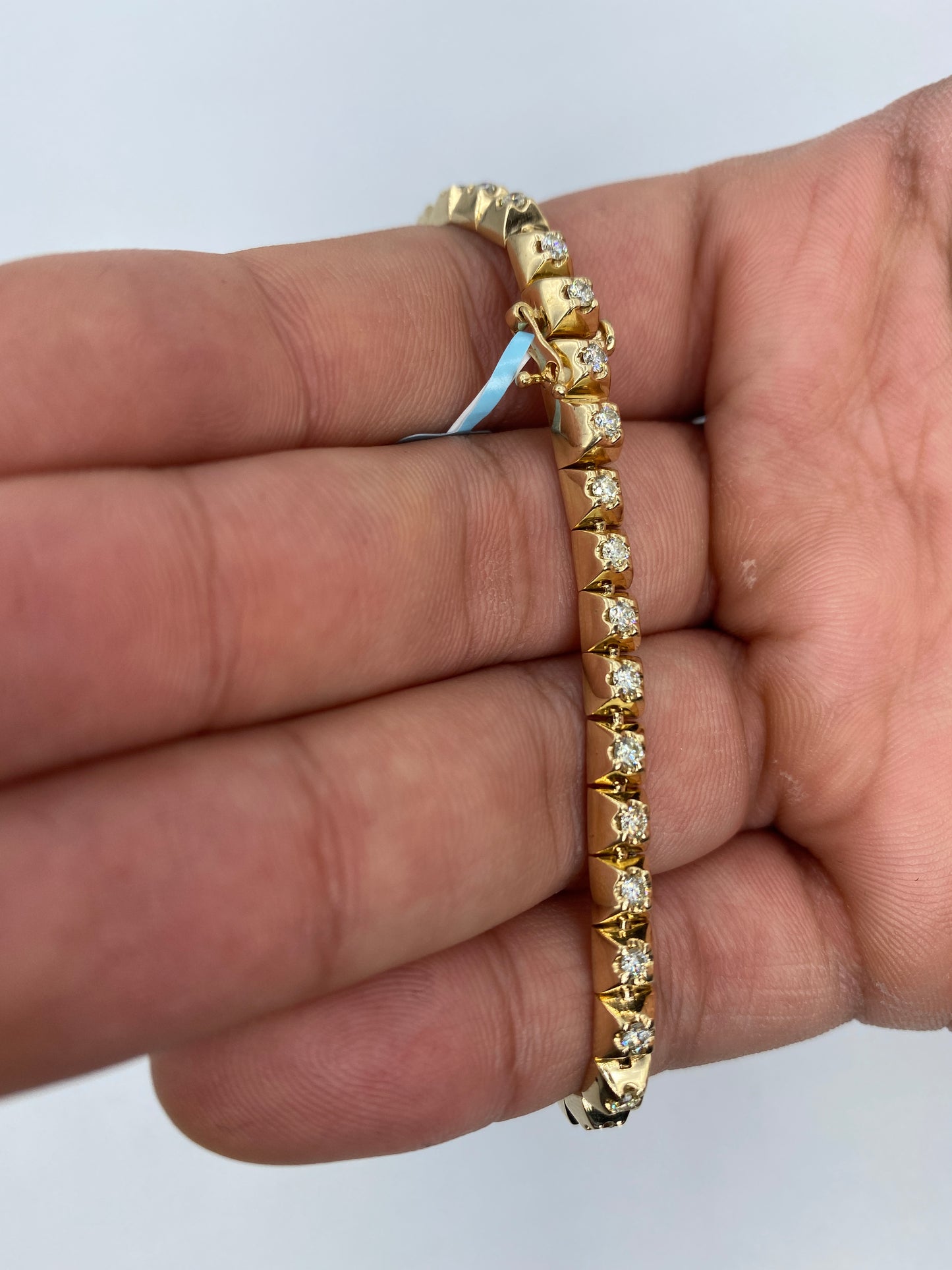 14K Castle Bracelet 5mm, 8in