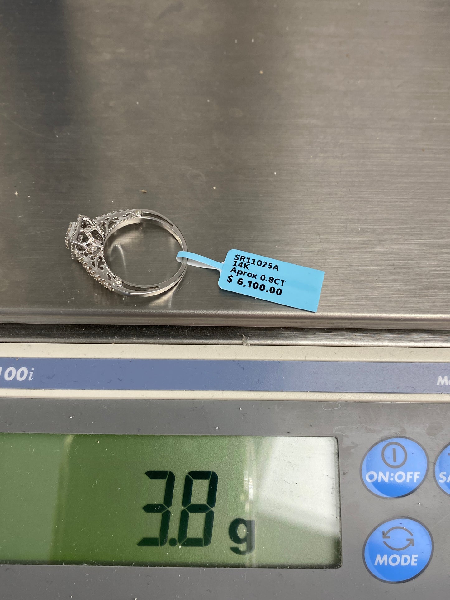 3D Square Engagement Ring