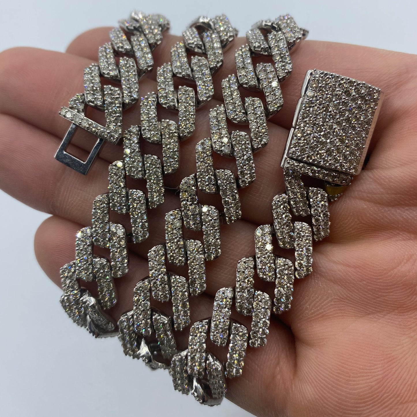 10K 12MM Cuban Link Diamond Chain 20"