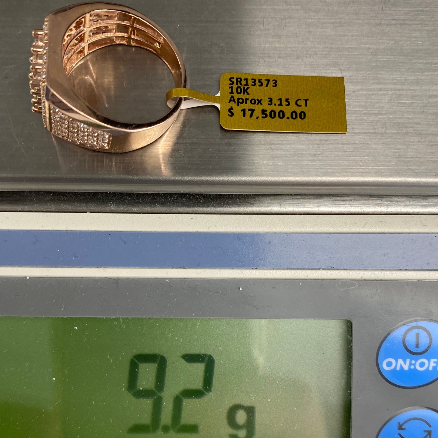 10K Square Divine Diamond Ring